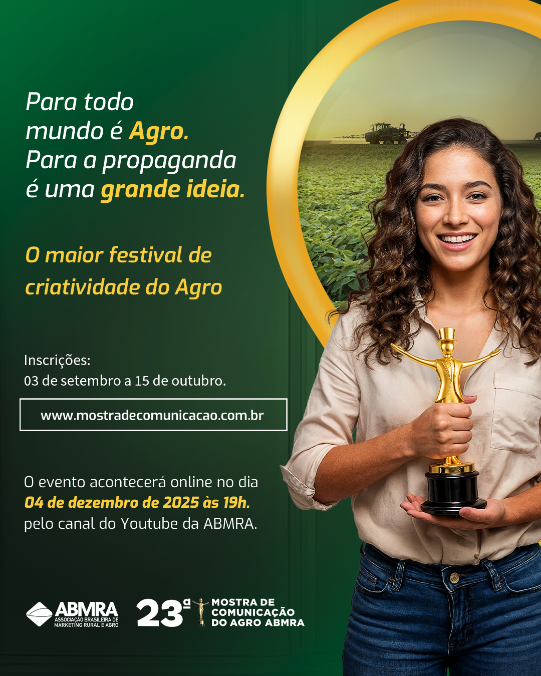 23ª MOSTRA DE COMUNICAÇÃO DO AGRO ABMRA_POST_DIVULGAÇÃO DAS INSCRIÇÕES