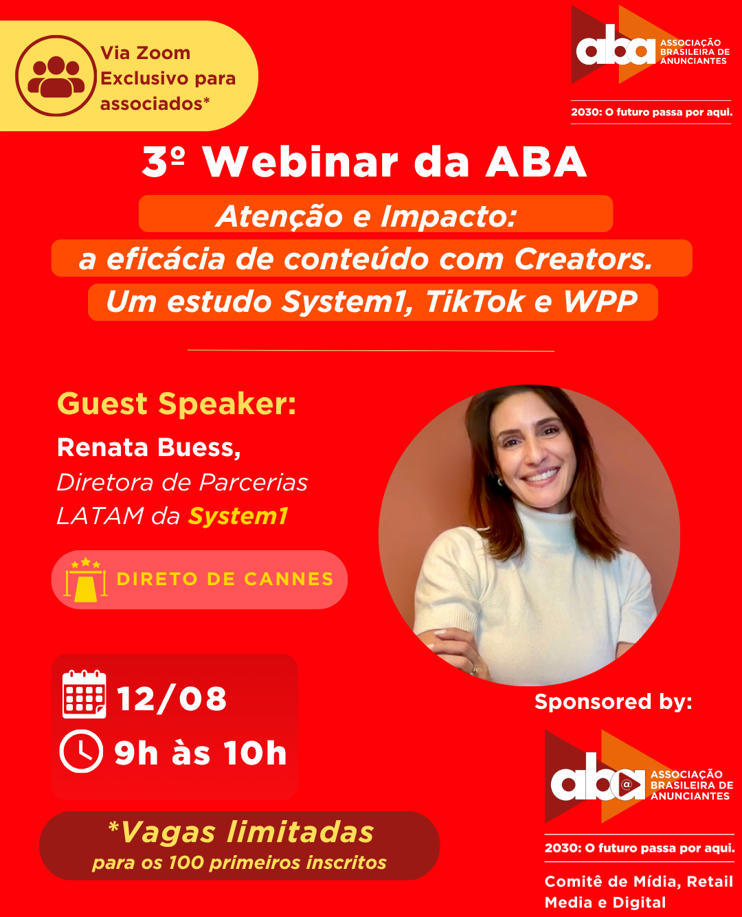 3º Webinar ABA Atenção e Impacto a eficácia de conteúdo com Creators. Um estudo System1, TikTok e WPP - logo ok